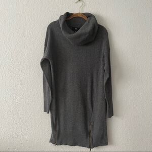 Grey Turtleneck Sweater Extra Long Size M